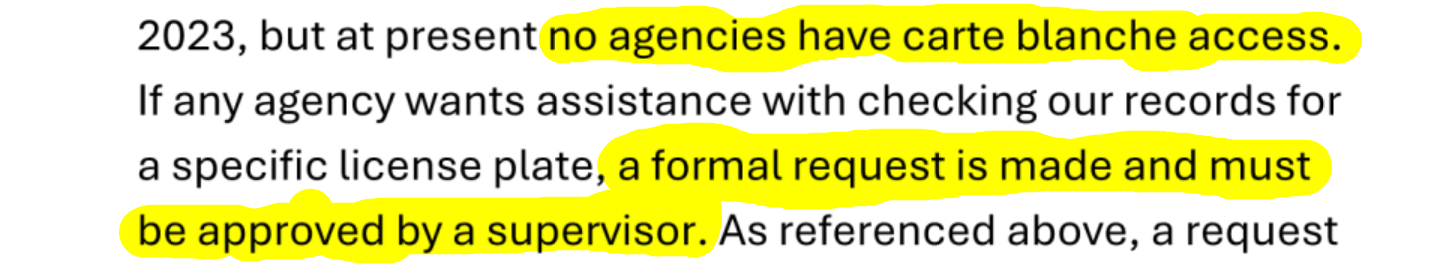 Redfearn claims searches must be approved by supervisor